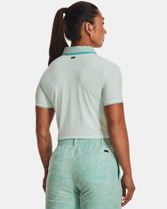 Women's UA Iso-Chill Polo Short Sleeve, Green, pdpMainDesktop image number 1